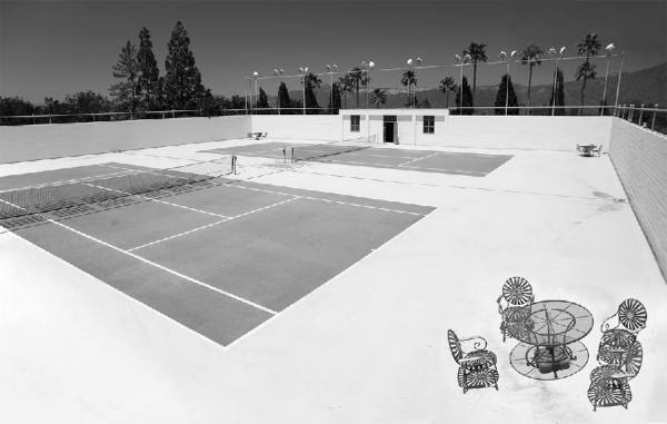 Photograph Agust Agustsson Tennis Court San Simeon on One Eyeland